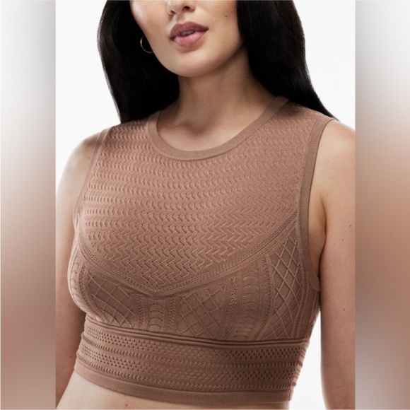 Aritzia Babaton Pointelle Cropped Tank, size XXS B9 - Picture 1 of 5